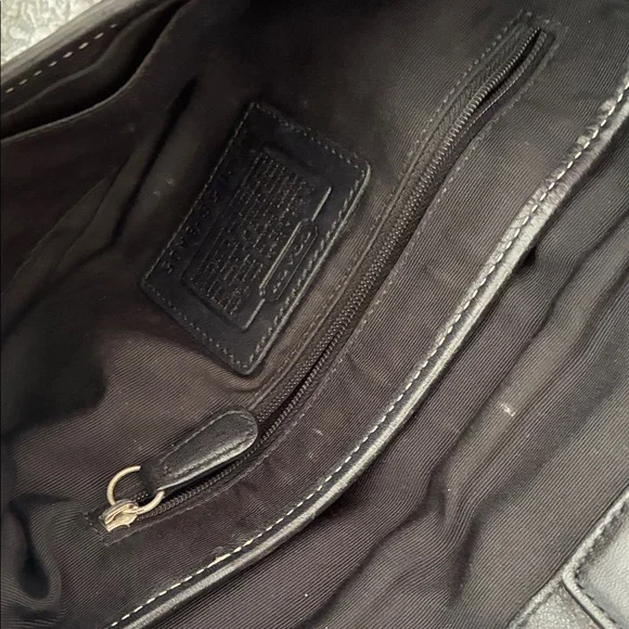 Coach Black Leather Shoulder Bag - Picture 10 of 16
